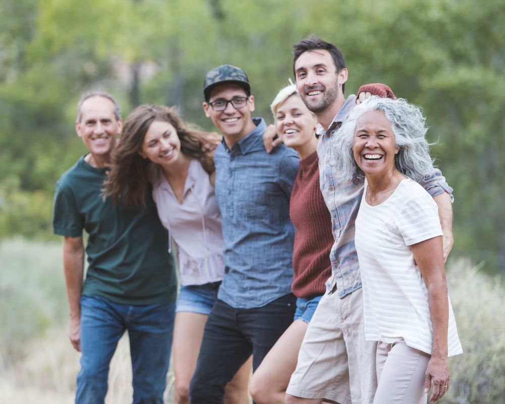 who we help physiotherapy Suffolk Group of happy people of all ages