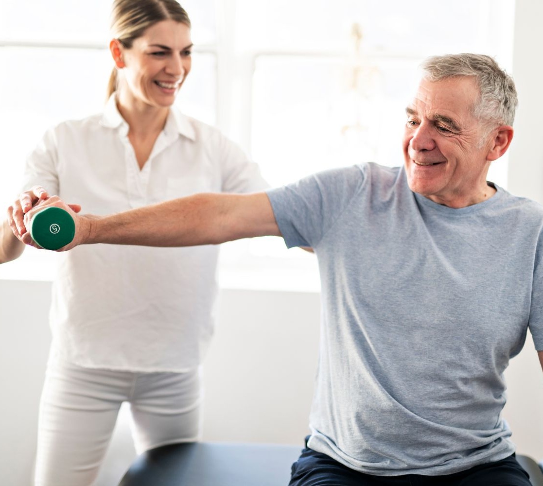 WTW background – Physiotherapy Suffolk Man receiving physiotherapy